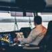 Professional driver sitting in Ship Image of Professional driver sitting in Ship